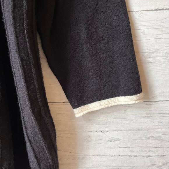 Nic + Zoe Sweater Womens Size XXL Black Onyx Cozy Up Twirl Open Front Cardigan - Picture 6 of 16